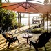 ALEKO Adjustable Outdoor Garden/Patio Hanging Umbrella - 10 Feet - Cream   570235407